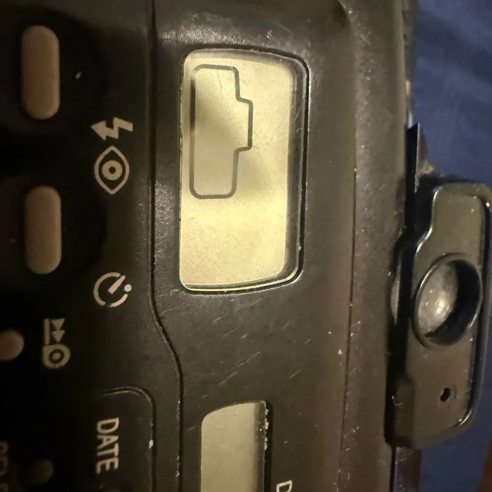 Canon Sure Shot 70 Zoom 35mm Film Point and Shoot Camera Damaged Corner See Pics